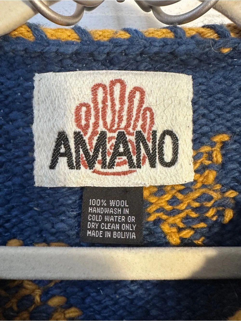 Rare Amano Blue and Gold Star Sweater - Picture 5 of 5